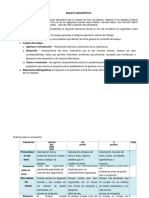 Características de Ensayo Descriptivo