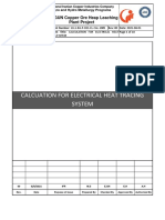 Calcuation For Electrical Heat Tracing System: SUNGUN Copper Ore Heap Leaching Plant Project