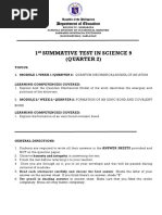 1st SUMMATIVE TEST IN SCIENCE 9 Q2