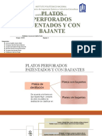 Platos Perforados Patentados y Con Bajante