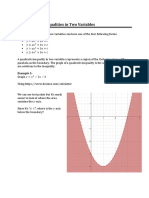 9.3 Quadratic Inequalities in Two Variables: Math 2200