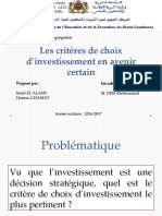 Exposé Choix D'investissement