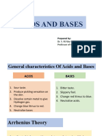 Acids and Bases: Prepared by