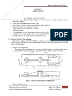 Dimensioning Objectives: A. Technique of Dimensioning