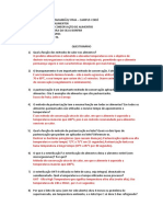 Questionario Detecnicas de Calor - Tec. de Alimentos