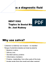 Saliva As A Diagnostic Fluid: Topics in