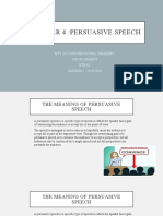 Chapter 4:persuasive Speech: BTT 20173 Professional Speaking Development Bth4A SESSION 2: 2019/2020