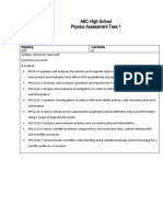 ABC High School Physics Assessment Task 1