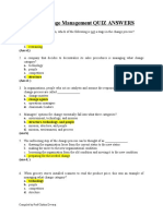 MCQ Change Management QUIZ ANSWERS: Compiled by Prof Chithur Devaraj