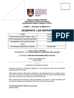 Chm301 Lab Report Reaction of Aldehyde A