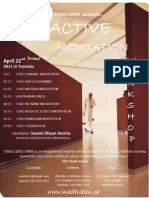 OSHO Active Meditation Workshop Toronto Flyer April