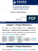 Unidade V - Projetos Mecânicos TCC