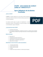 Material de Estudio para Examen de Conducir Consultas Al +56953737177 SOAP - Seguro Obligatorio de Accidentes Personales