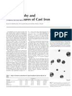 Metallography and Microstructures of Cast Iron: Janina M. Radzikowska, The Foundry Research Institute, Krako W, Poland