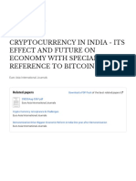 Cryptocurrency in India - Its Effect and Future On Economy With Special Reference To Bitcoin