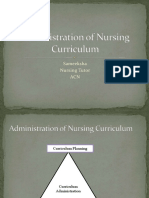 Adminstration of Nursing Curriculum