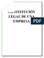 Constitucion Legal de Una Empresa