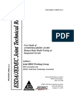 User Guide of Ansi/Esda/Jedec Js-001 Human Body Model Testing of Integrated Circuits