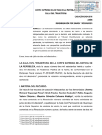 Corte Suprema de Justicia de La República Sala Civil Transitoria CASACIÓN 3634-2016 Junín Indemnización Por Daños Y Perjuicios