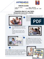 ENGLISH LESSON 27 Composición Acerca de Tu Familia 30 de Noviembre