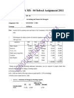 IGNOU MBA MS - 04 Solved Assignment 2011