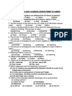 Worksheet For Class 6 Science Lesson Fibre To Fabric