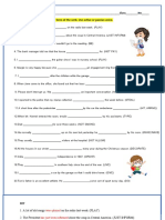 Name - Class - No - Fill in The Blanks With The Correct Form of The Verb. Use Active or Passive Voice