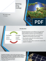 Post Disaster Planning and Response Using Geospatial Technology