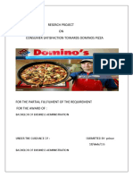 Reserch Project ON Consumer Satisfaction Towards Dominos Pizza