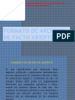 Formato de Archivos de Facto Abierto