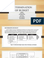 Determination of Budget