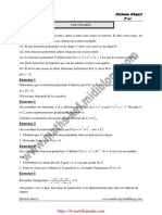 Serie D'exercices - Math - Polynomes (2) - 2ème Sciences