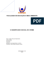 O Crime Como Fato Social