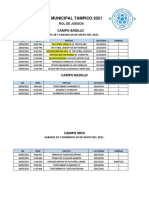 Rol de Juegos Jornada 1 LMT