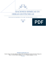 Consideraciones Sismicas en Obras Geotécnicas