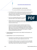 DCF / Valuation Case Study: Jazz Pharmaceuticals (JAZZ) - Stock Pitch Outline