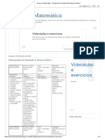 Ensino de Matemática - Planejamento de Matemática (1 Ano)