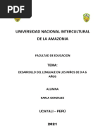 Desarrollo Del Lenguaje en Niños de 0 A 6 Años