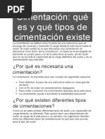 Tipos Existentes de Ciemntación.