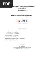 Centre of Pressure Apparatus: Fluid Mechanics and Machines Laboratory (MECH2107) Experiment-3