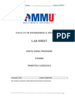 Lab Sheet: Faculty of Engineering & Technology