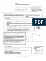 Measurement of An Enthalpy Change: Measuring The Enthalpy Change For A Reaction Experimentally Calorimetric Method