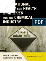 Occupational Safety and Health Simplified For The Chemical Industry by Frank R. Spellman