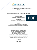 Cuadro Comparativo Constituciones Perú - Colombia y Argentina - Española