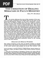 The Cessation of Healing Miracles in Paul'S Ministry: Gary W. Derickson