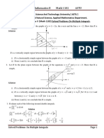 Math 1102, Solved Problems On Multiple Integrals