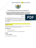 Acta de Comité de Saneamiento Contable