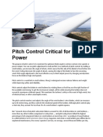 Pitch Control Critical For Wind Power