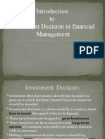 To Investment Decision in Financial Management