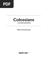 Colossians For Beginners